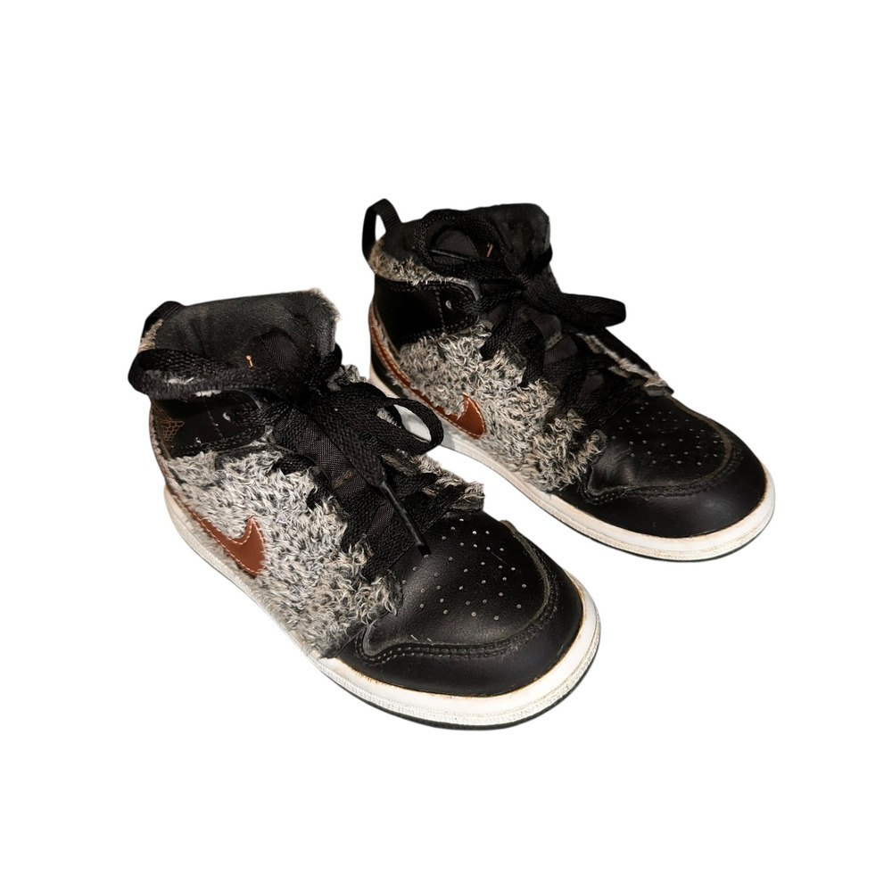 Jordan 1 Retro High GT Toddler Shoes‎ Black/Metallic Bronze/White 705324-022 10C
